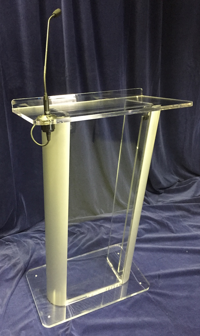 Acrylic Podium With Microphone JP Lilley AV