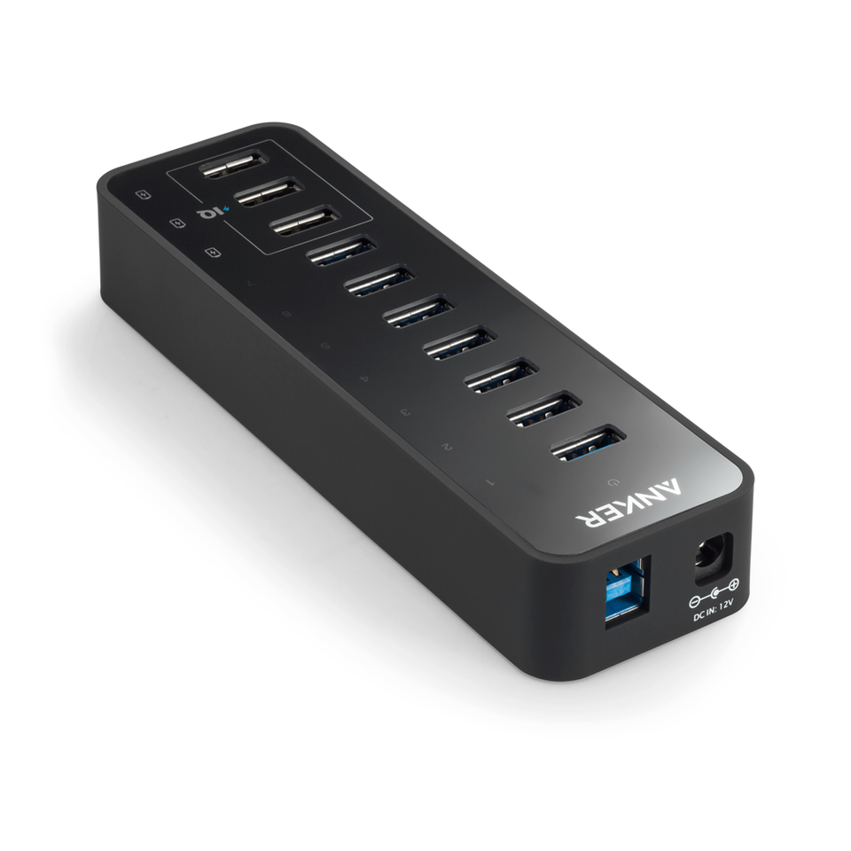 Anker 10-Port USB 3.0 Data Hub with 60W Power Adapter - Thumbnail 3